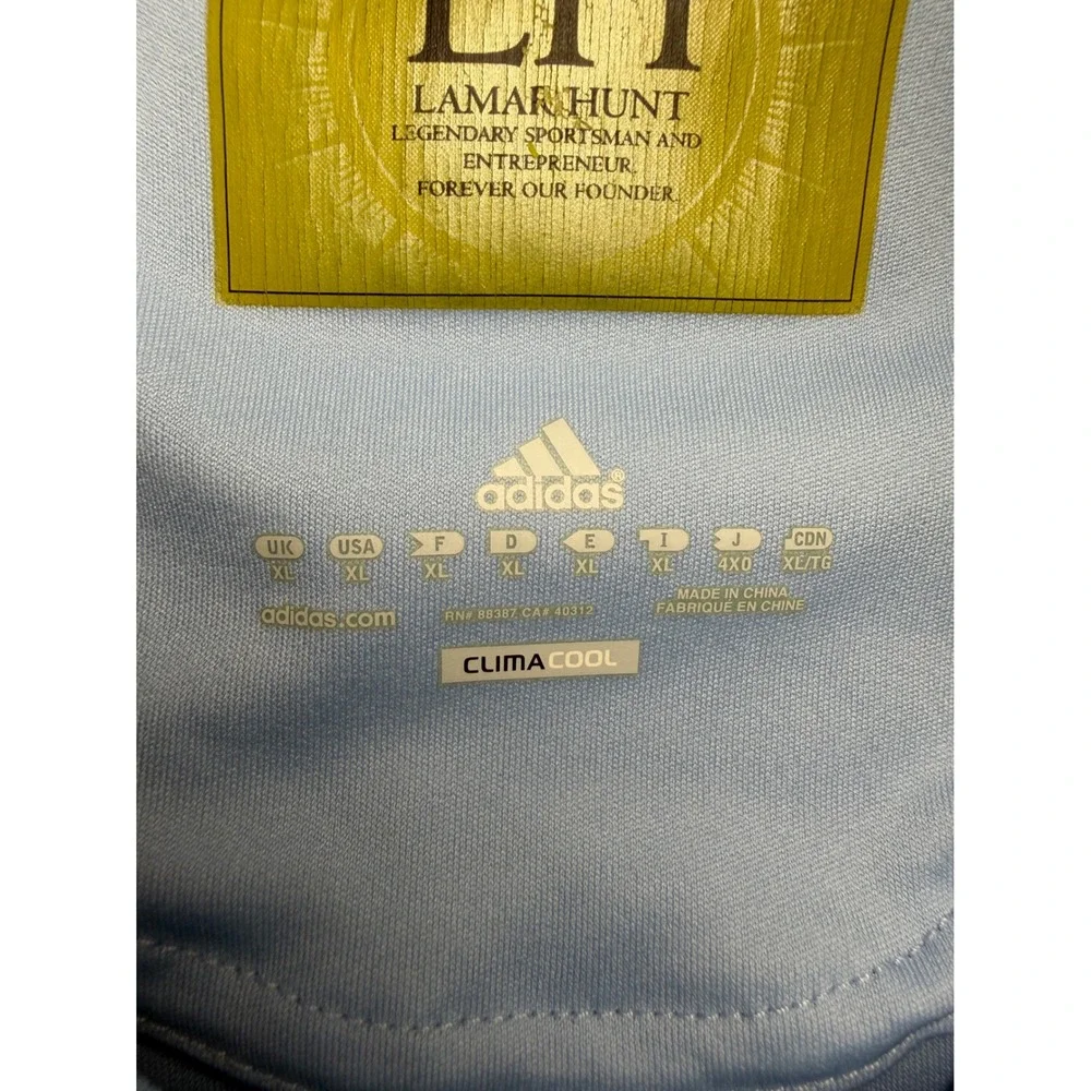 Adidas Sporting Kansas City 2011 Jersey Mens XL Light Blue MLS Soccer Lamar Hunt